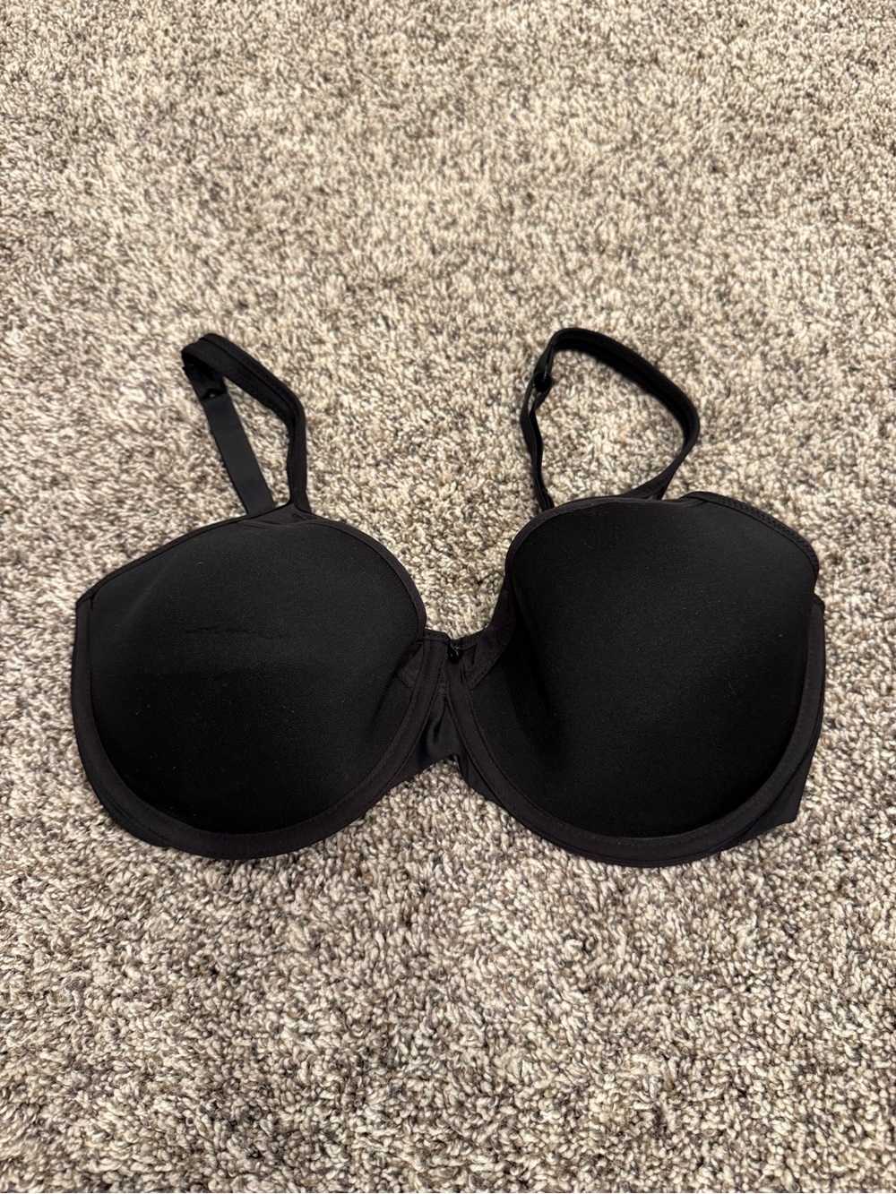 Bali One Smooth U Underwire T-Shirt Bra 34DD Black Molded Cups Style 3499